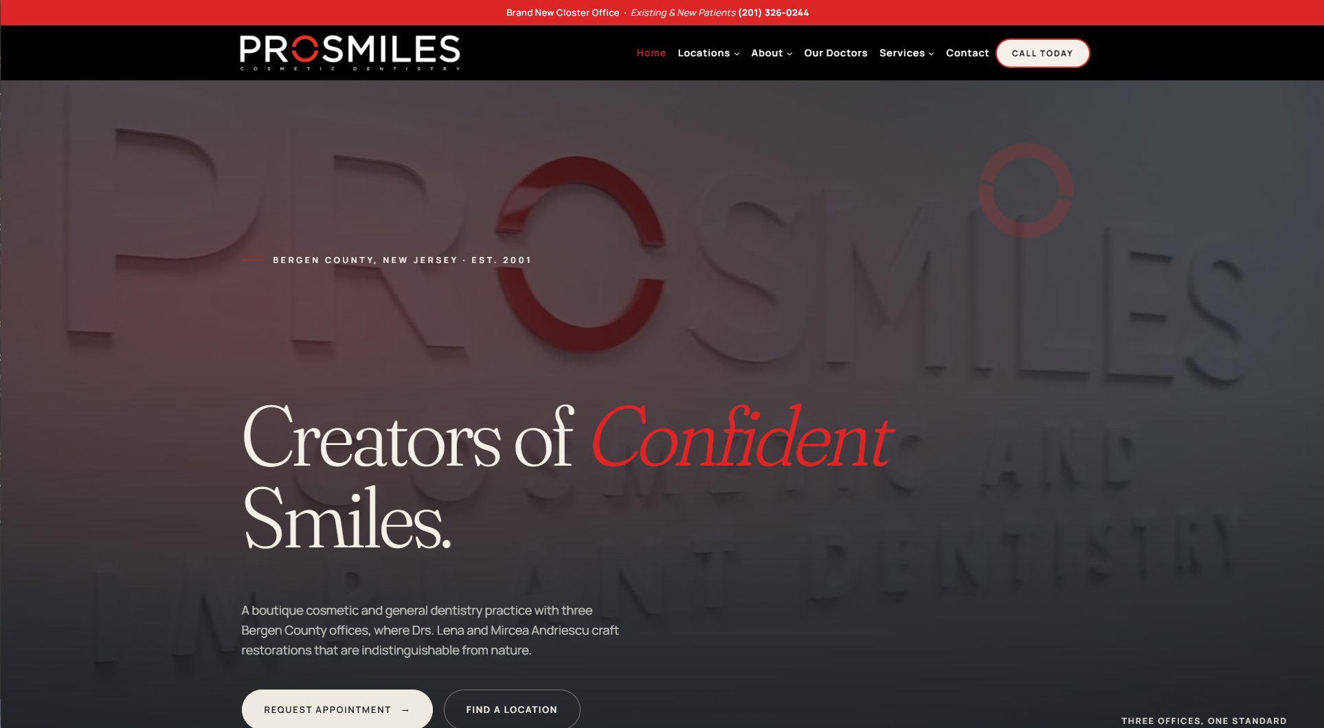 Pro Smiles NJ website